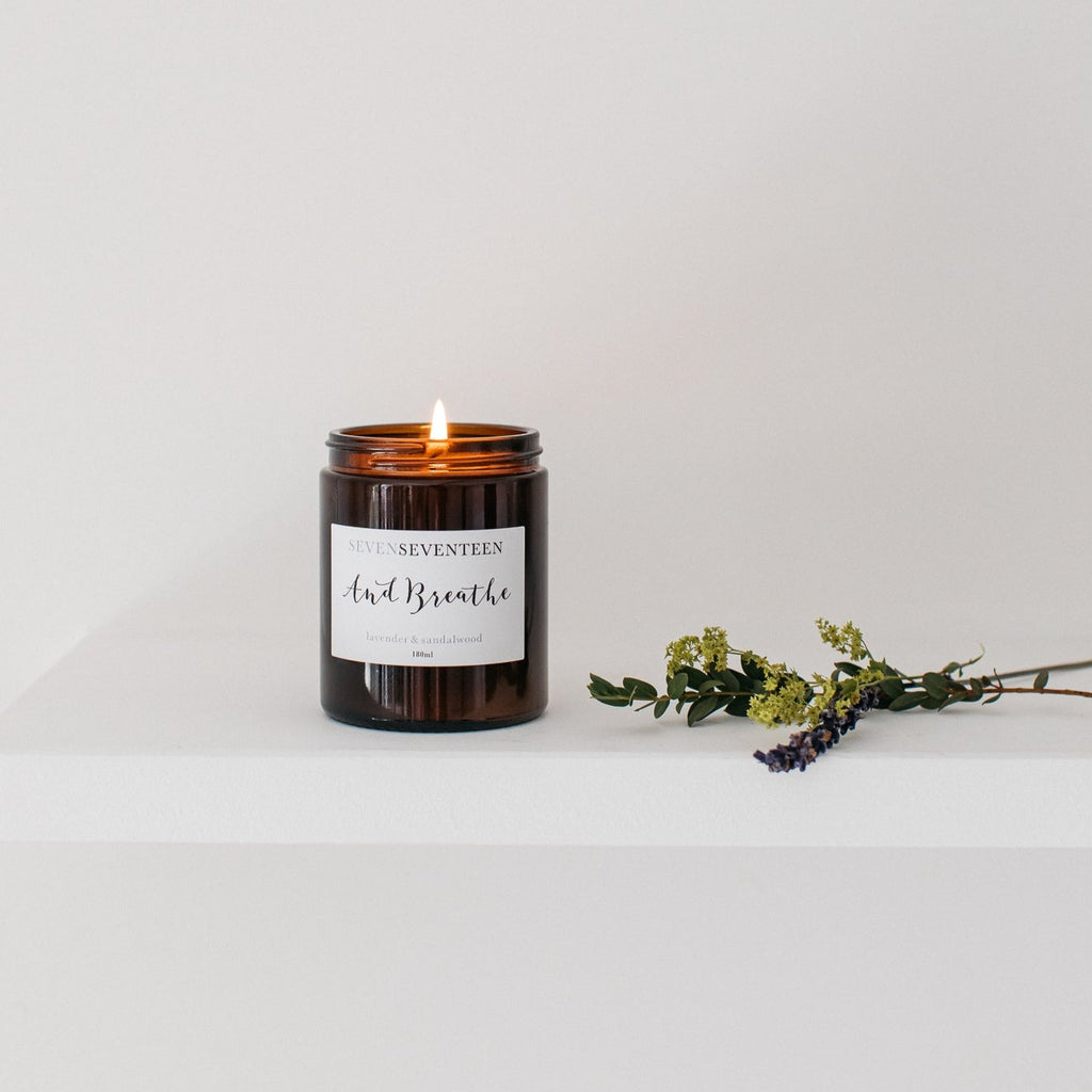 AND BREATHE / LAVENDER & SANDALWOOD CANDLE