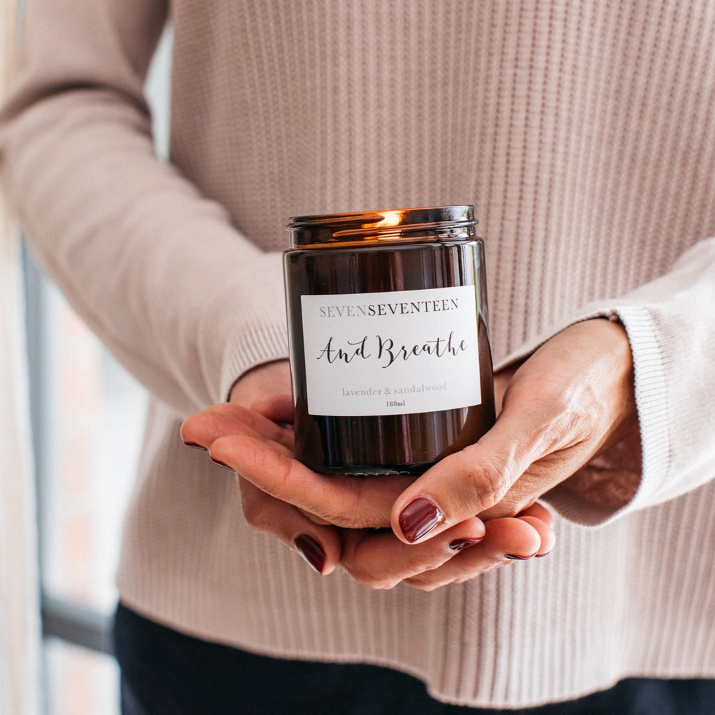 AND BREATHE / LAVENDER & SANDALWOOD CANDLE