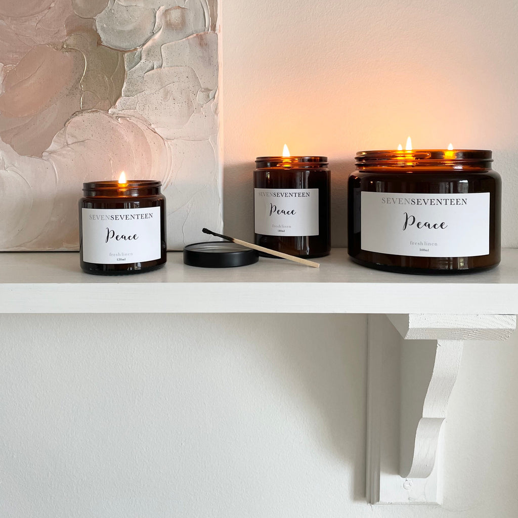 Peace / Fresh Linen Candle